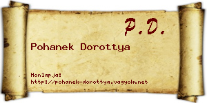 Pohanek Dorottya névjegykártya