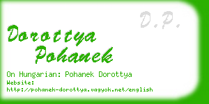 dorottya pohanek business card